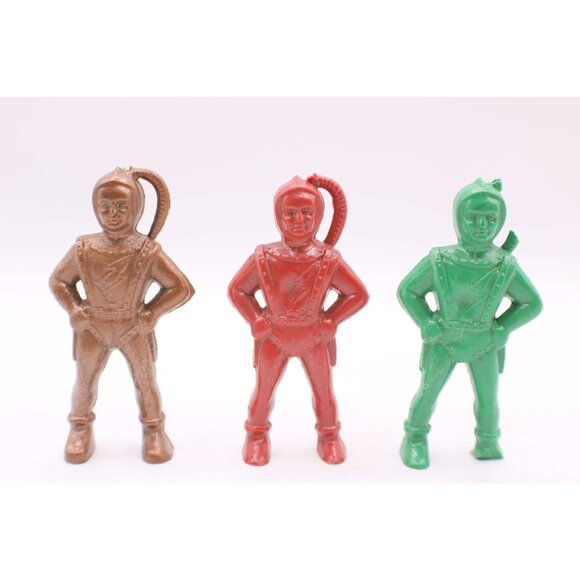 Ajax/Premier Spaceman Astronaut Figures 3pc Plastic Action 1950-60s Vintage Toys - Picture 1 of 9